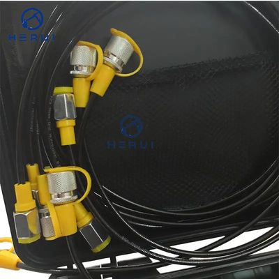 Construction Machinery Parts Universal 5 Gauges Hydraulic Pressure Gauge Tester With Tee Joint Set Tee Connector Box