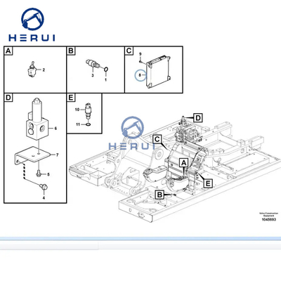 VOE1451834 14518349 14594697 Excavator Engine Computer Display Controller ECU EC210B EC140B EC24 For Volvo Excavator Spare Pats