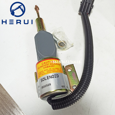 3932530 3932529 Solenoid For R220-5 R210-3 Flameout Solenoid Valve Fuel Stop Valve