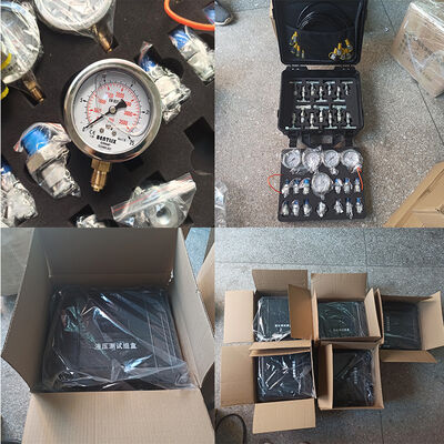 Hydraulic Pressure Gauge Set Diagnostic Test Kits For Excavator Engine Parts