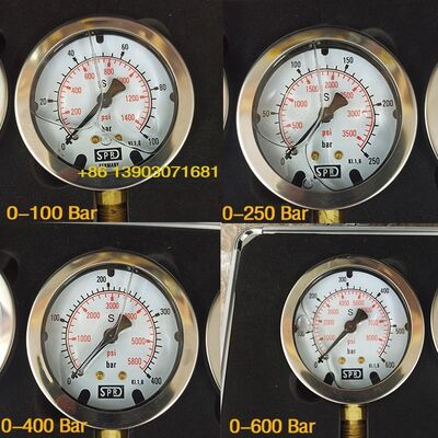 4 Gauges Hydraulic Pressure Gauge Portable Hydraulic Pressure Test Kit for Excavator Diagnostic Tool