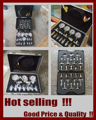 Hydraulic Pressure Gauge Set Diagnostic Test Kits For Excavator Engine Parts