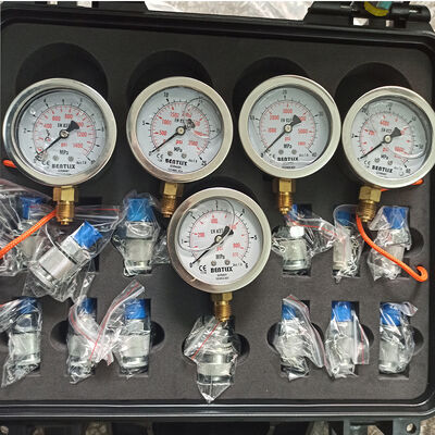 Hydraulic Pressure Gauge Set Diagnostic Test Kits for Excavator Engine Parts